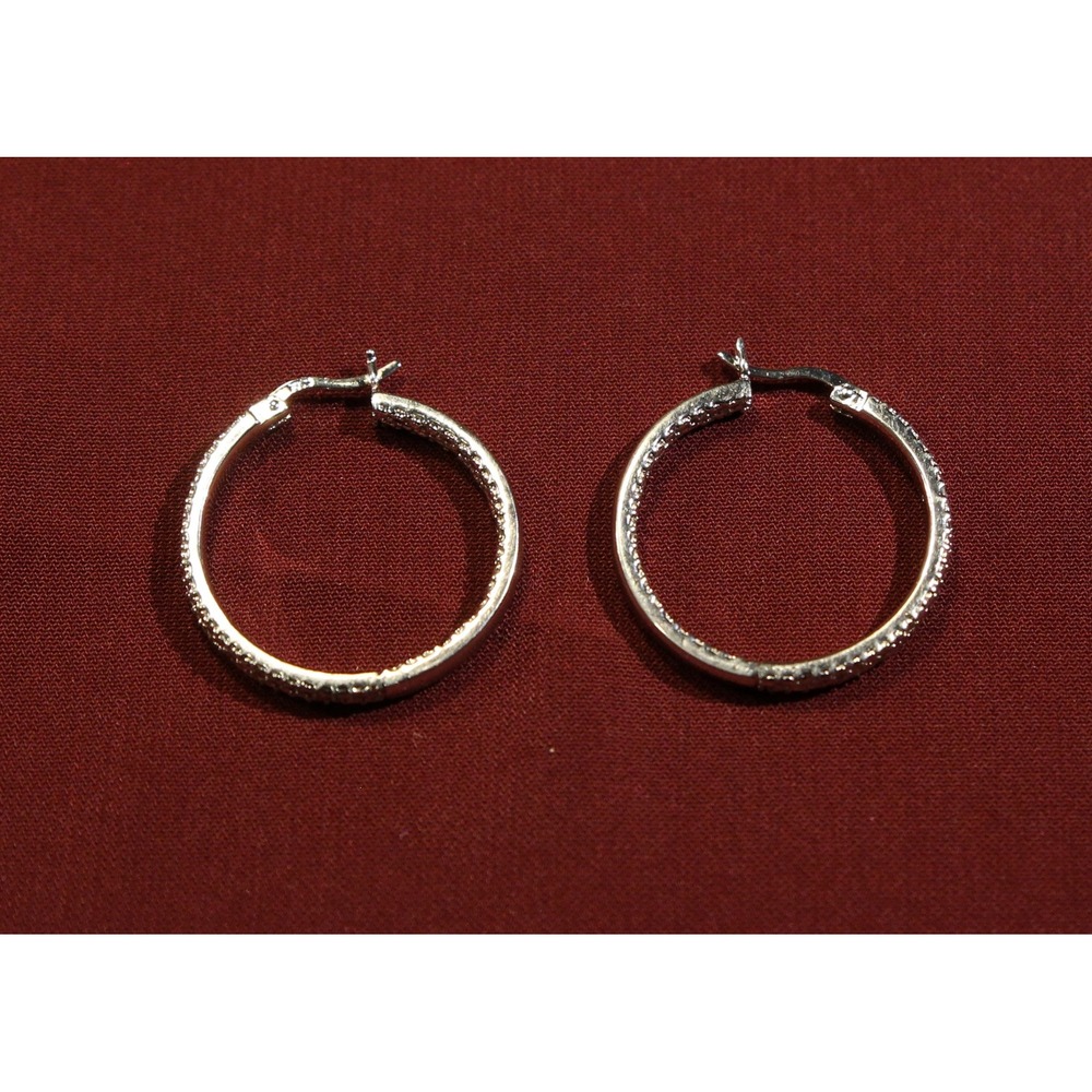 FAS Thai Hoop Earrings New Diameter 1 1/8"  (A2)